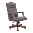 Scranton & Co High-Back Executive Chair in Slate Gray Commercial Grade Linen