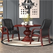 Scranton & Co Mid Back CaressoftPlus Guest Chair with Cherry Wood Finish