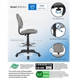 Scranton & Co Contoured Fabric Drafting Stool with 20