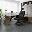Scranton & Co Executive High Back LeatherPlus Chair with Lumbar Support in Black