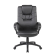 Scranton & Co Executive High Back LeatherPlus Chair with Lumbar Support in Black