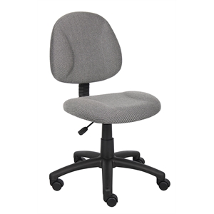 Scranton & Co Fabric Posture Office Chair with Waterfall Seat in Gray