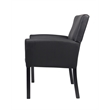 Scranton & Co Executive Box Arm Chair with Caressoft Upholstery & Mahogany Base