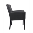 Scranton & Co Executive Box Arm Chair with Caressoft Upholstery & Mahogany Base