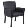 Scranton & Co Executive Box Arm Chair with Caressoft Upholstery & Mahogany Base
