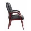 Scranton & Co Mid Back CaressoftPlus Guest Chair with Mahogany Wood Finish