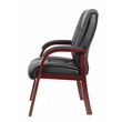 Scranton & Co Mid Back CaressoftPlus Guest Chair with Mahogany Wood Finish