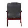Scranton & Co Mid Back CaressoftPlus Guest Chair with Mahogany Wood Finish