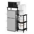 Scranton & Co Tall Toolless Kitchen Storage Shelf in Americano/Black