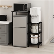 Scranton & Co Tall Toolless Kitchen Storage Shelf in Americano/Black