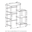 Scranton & Co Tall Toolless Kitchen Storage Shelf in French Oak Grey/Black
