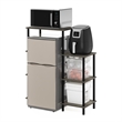 Scranton & Co Tall Toolless Kitchen Storage Shelf in French Oak Grey/Black