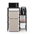 Scranton & Co Tall Toolless Kitchen Storage Shelf in French Oak Grey/Black