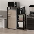 Scranton & Co Tall Toolless Kitchen Storage Shelf in French Oak Grey/Black