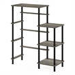 Scranton & Co Tall Toolless Kitchen Storage Shelf in French Oak Grey/Black