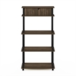Scranton & Co Toolless Kitchen Shelf with Cabinet in Columbia Walnut/Black