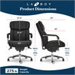 Scranton & Co Sutherland Quilted Faux Leather Executive Office Chair Black
