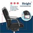 Scranton & Co Sutherland Quilted Faux Leather Executive Office Chair Black