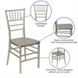 Scranton & Co Premium Resin Stacking Chair in Champagne Finish