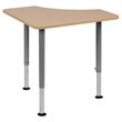 Scranton & Co Triangular Collaborative Student Desk in Natural Finish
