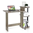 Scranton & Co Compact Computer Desk with Shelves in French Oak Gray/Black