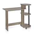 Scranton & Co Compact Computer Desk with Shelves in French Oak Gray/Black