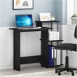 Scranton & Co Compact Laptop Desk with Shelves in Solid Black