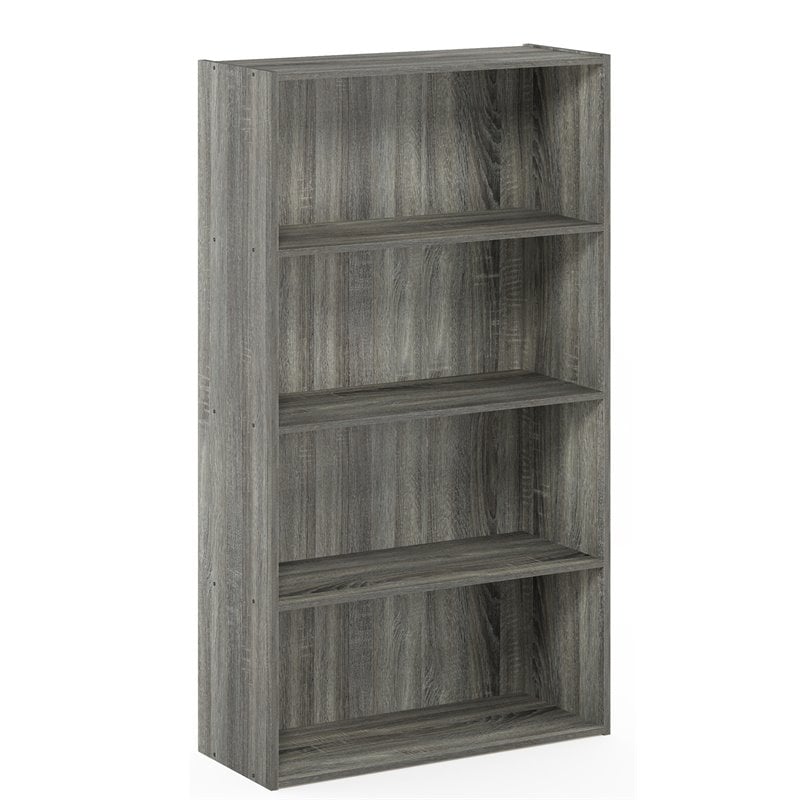 Scranton & Co 4-Tier Open Shelf in French Oak Grey Engineered Wood