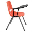 Scranton & Co Plastic Classroom Chair with Right Arm Tablet in Orange