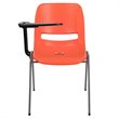 Scranton & Co Plastic Classroom Chair with Right Arm Tablet in Orange