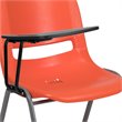 Scranton & Co Plastic Classroom Chair with Right Arm Tablet in Orange