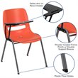 Scranton & Co Plastic Classroom Chair with Right Arm Tablet in Orange