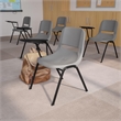Scranton & Co Plastic Classroom Chair with Right Arm Tablet in Gray