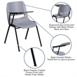 Scranton & Co Plastic Classroom Chair with Right Arm Tablet in Gray