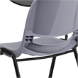 Scranton & Co Plastic Classroom Chair with Right Arm Tablet in Gray