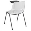 Scranton & Co Plastic Classroom Chair with Right Arm Tablet in White