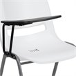 Scranton & Co Plastic Classroom Chair with Right Arm Tablet in White