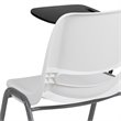 Scranton & Co Plastic Classroom Chair with Right Arm Tablet in White