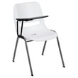 Scranton & Co Plastic Classroom Chair with Right Arm Tablet in White