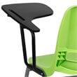 Scranton & Co Plastic Tablet Arm Classroom Chair in Green with Left Arm
