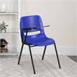 Scranton & Co Plastic Tablet Arm Classroom Chair in Blue with Right Arm