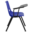 Scranton & Co Plastic Tablet Arm Classroom Chair in Blue with Right Arm