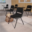 Scranton & Co Plastic Tablet Arm Classroom Chair in Black with Right Arm