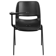 Scranton & Co Plastic Tablet Arm Classroom Chair in Black with Right Arm