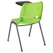 Scranton & Co Plastic Tablet Arm Classroom Chair in Green with Right Arm