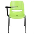Scranton & Co Plastic Tablet Arm Classroom Chair in Green with Right Arm