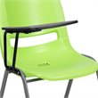 Scranton & Co Plastic Tablet Arm Classroom Chair in Green with Right Arm