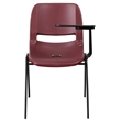 Scranton & Co Plastic Classroom Chair Burgundy with Right Arm Tablet