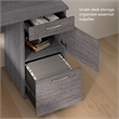 Scranton & Co U or L Shaped Desk with Storage in Bark Gray & PVC