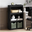 Scranton & Co 3-Tier Adjustable Bookcase in Blackwood Engineered Wood